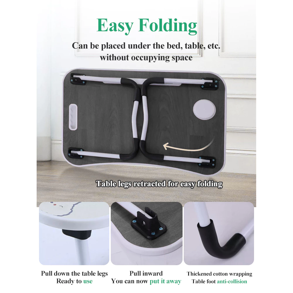 Foldable Laptop Table/Mini Desk Study Table Folding Mini Bed Table Desk ...