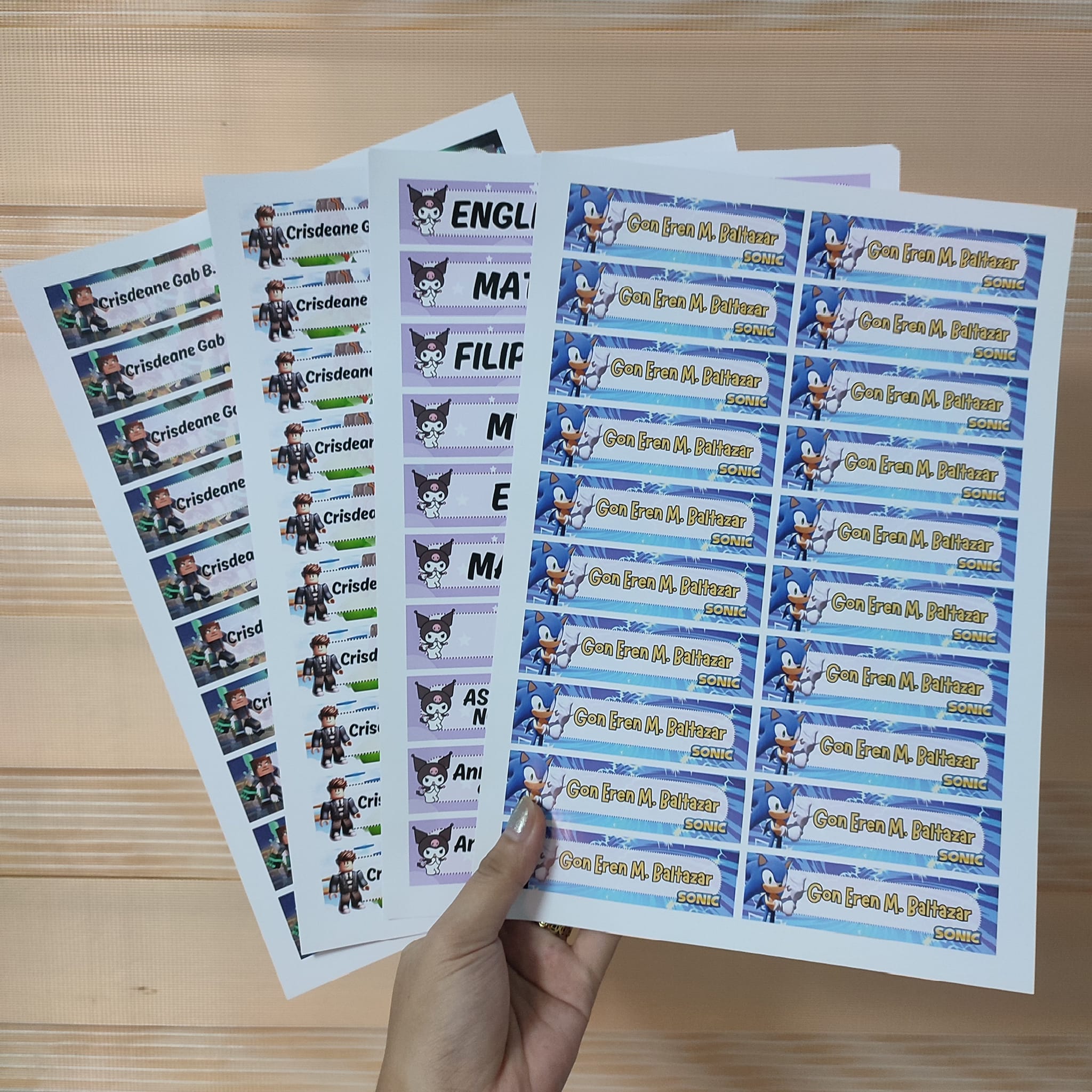 CUSTOMIZED STICKER LABEL (NOTEBOOK & BOOK LABELS) | Shopee Philippines