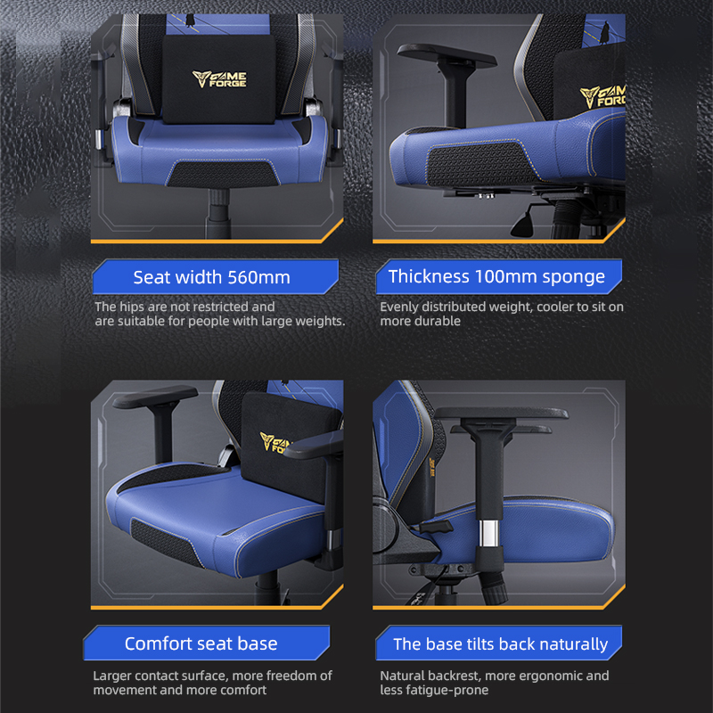 GAMEFORGE Tomahawk Serie Dark Knight Gaming Chair Ergonomic chair ...