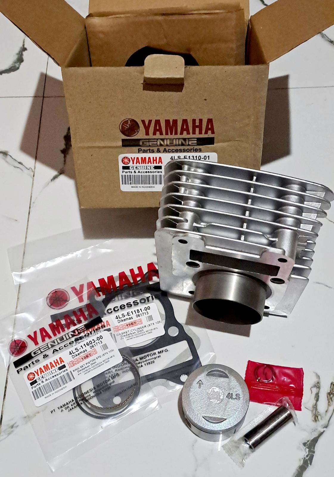 YAMAHA STX 125 CYLINDER BLOCK SET STD CHROME BORE PARTS 4LSE131001 ...