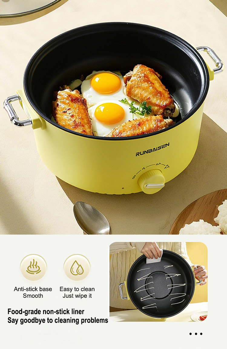 5L Large Capacity Electric Cooker Multi-function Cooker 1000W Non-stick ...