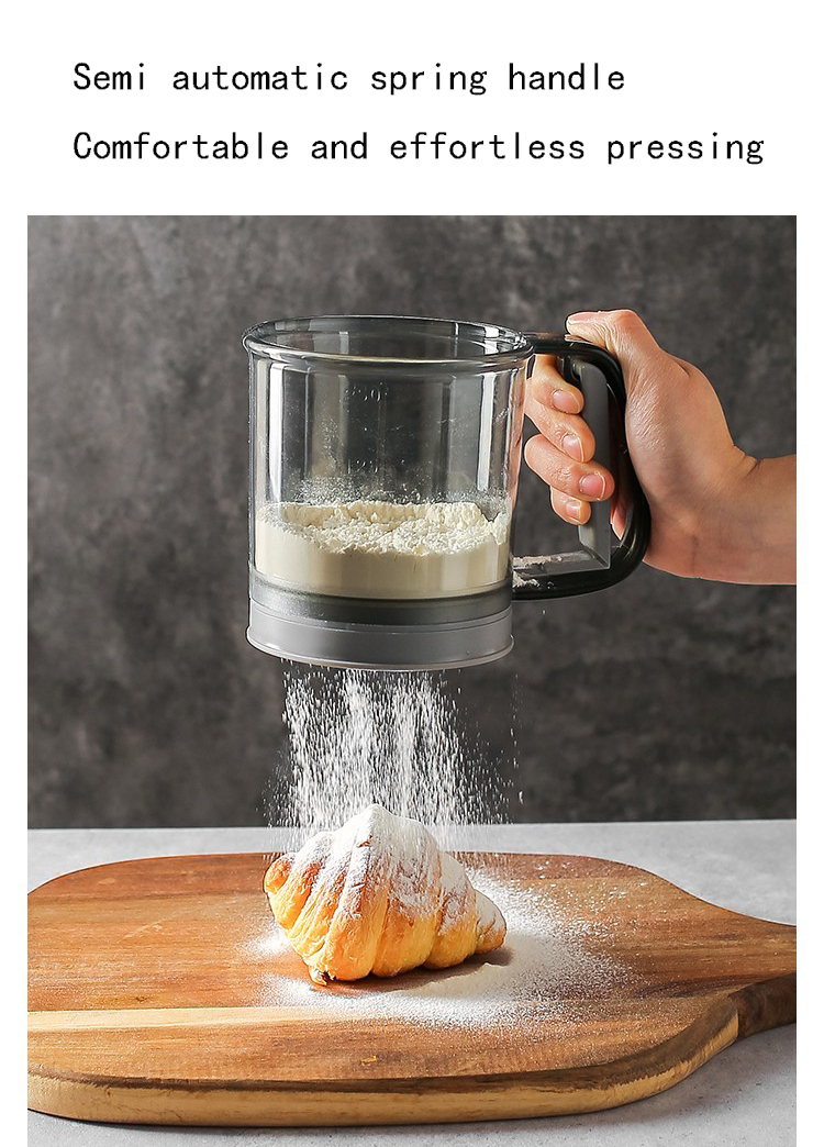 1PC Multi-Functional Handheld Semi-Automatic Cup-Shaped Flour Filter ...