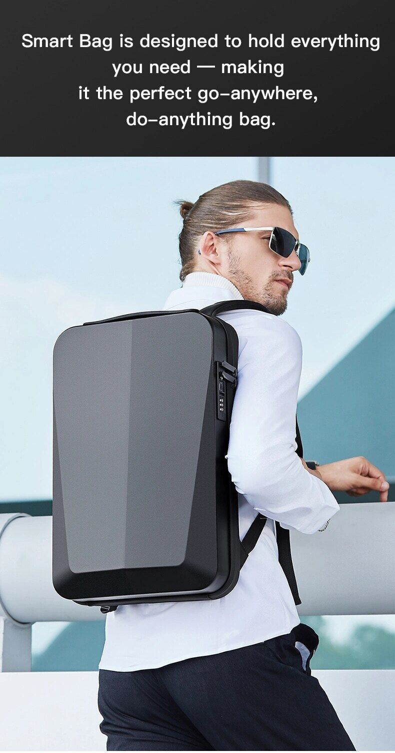 High Quality Ultrathin Hard Shell Men Fashion Backpack TSA Serect Lock ...