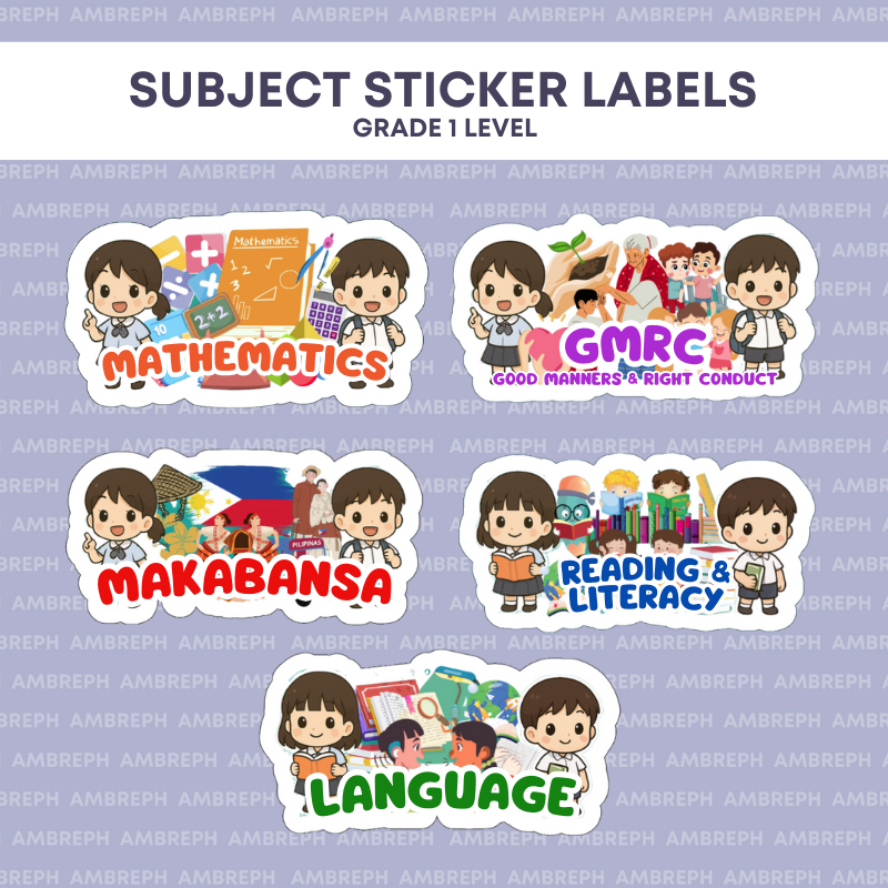 AMBREPH: SUBJECT LABEL STICKERS (SETA) PRICE PER SET l NOTEBOOK BOOKS ...