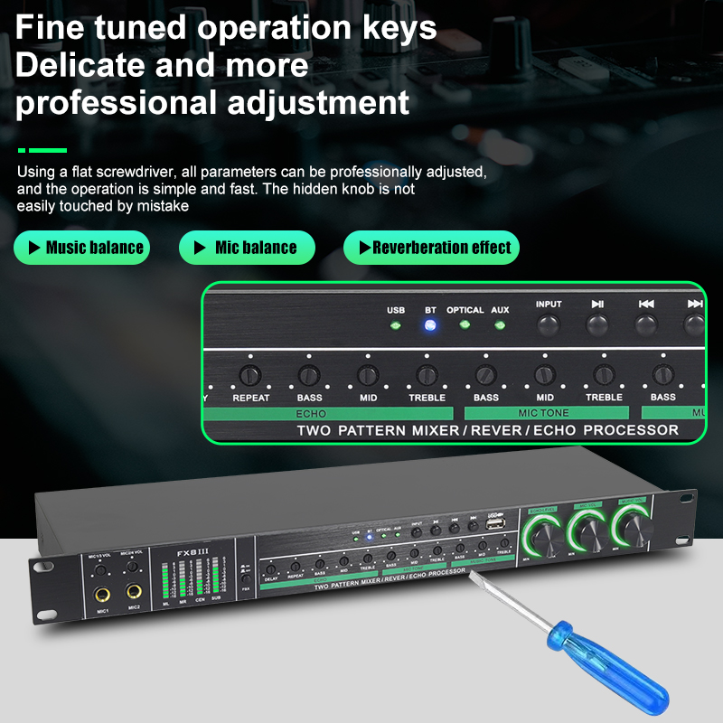 Professional audio sound processing Effect with a subwoofer output, 2 ...
