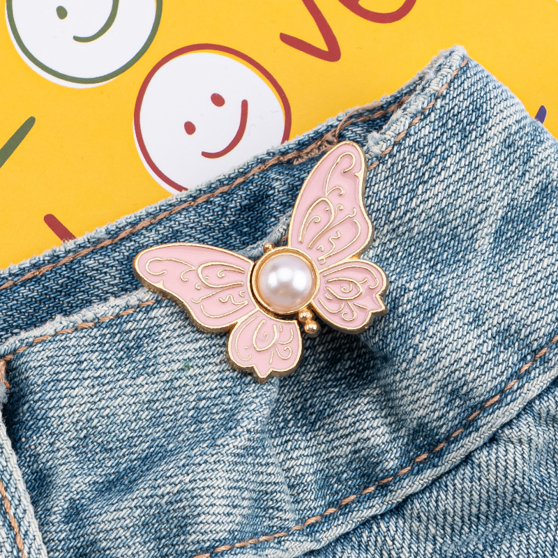 Pearl Butterfly Narrow Waist Button Detachable Nailless Seamless Narrow ...