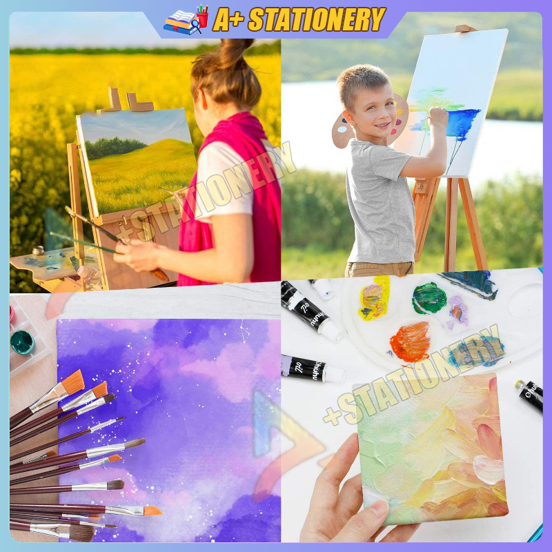 Canvas Board Painting Plain 100% Cotton with Wooden Frame for Acrylic ...