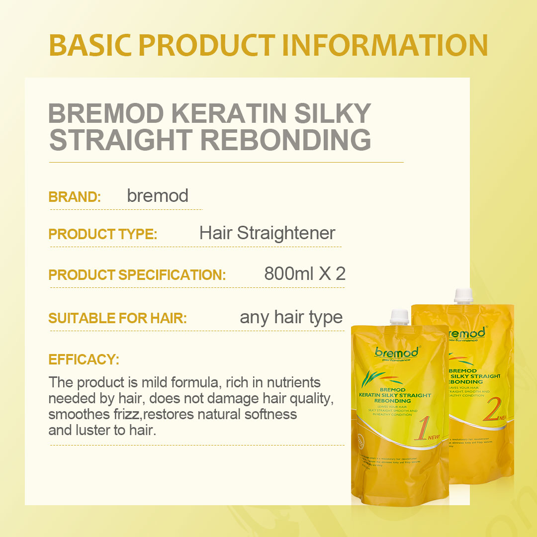 Bremod Rebonding Set Silky Hair Straightening with Hair Mask Treatment ...