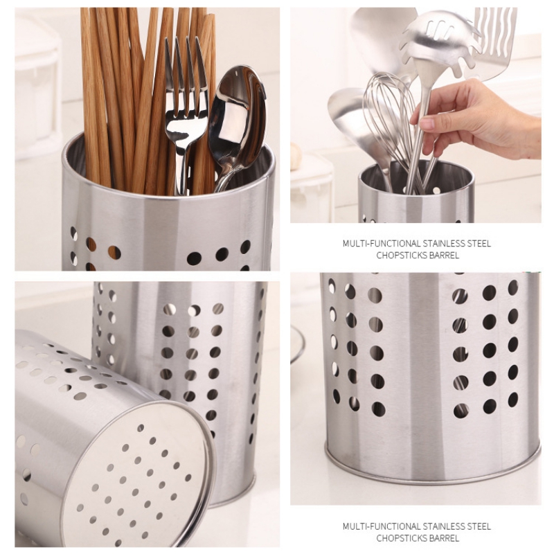 Stainless Steel Spoon and Fork Holder Chopsticks Drainer Organizer ...