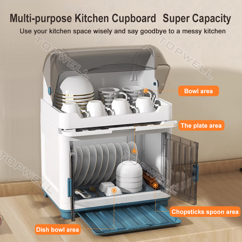 Household kitchen dishcabinet Multilayer cupboard Plastic covered ...
