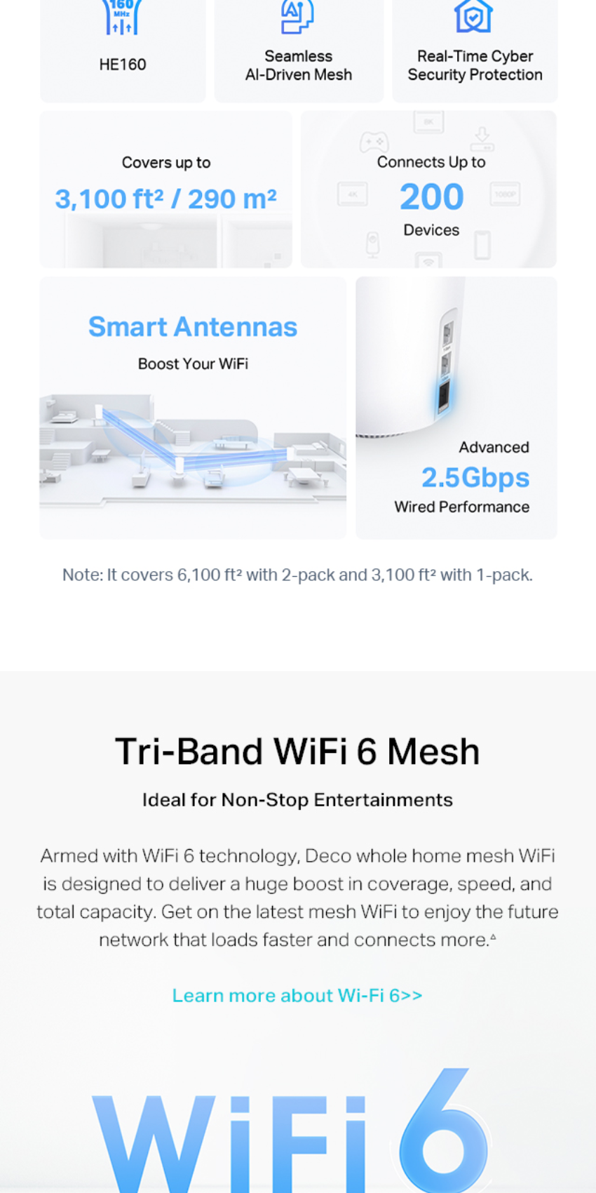 TP-Link | Deco X95 | Tri-Band | AX7800 | AI-Driven | Mesh | Wi-Fi 6 ...