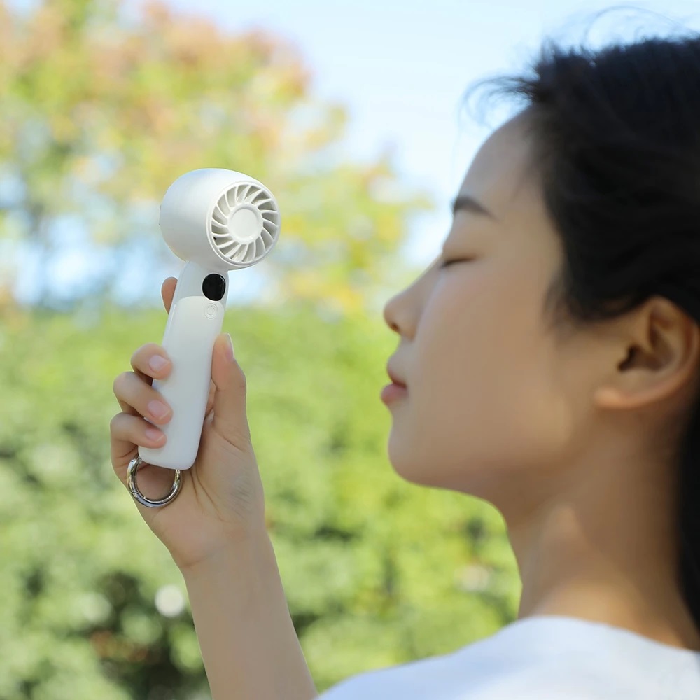 Colorful Portable Mini Fan Handheld Fan With LED Display 3000mAh USB ...