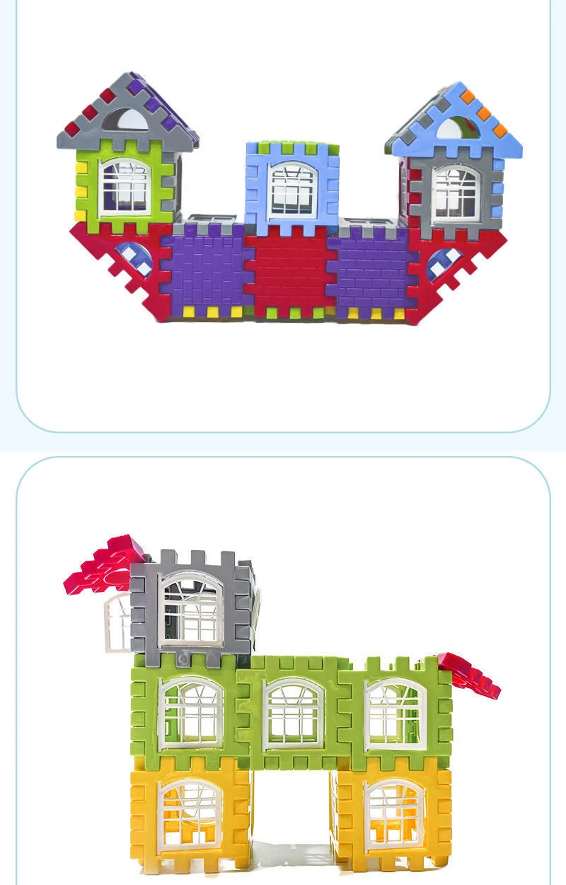 Assembled Building Block House With Windows Large Particle Building ...