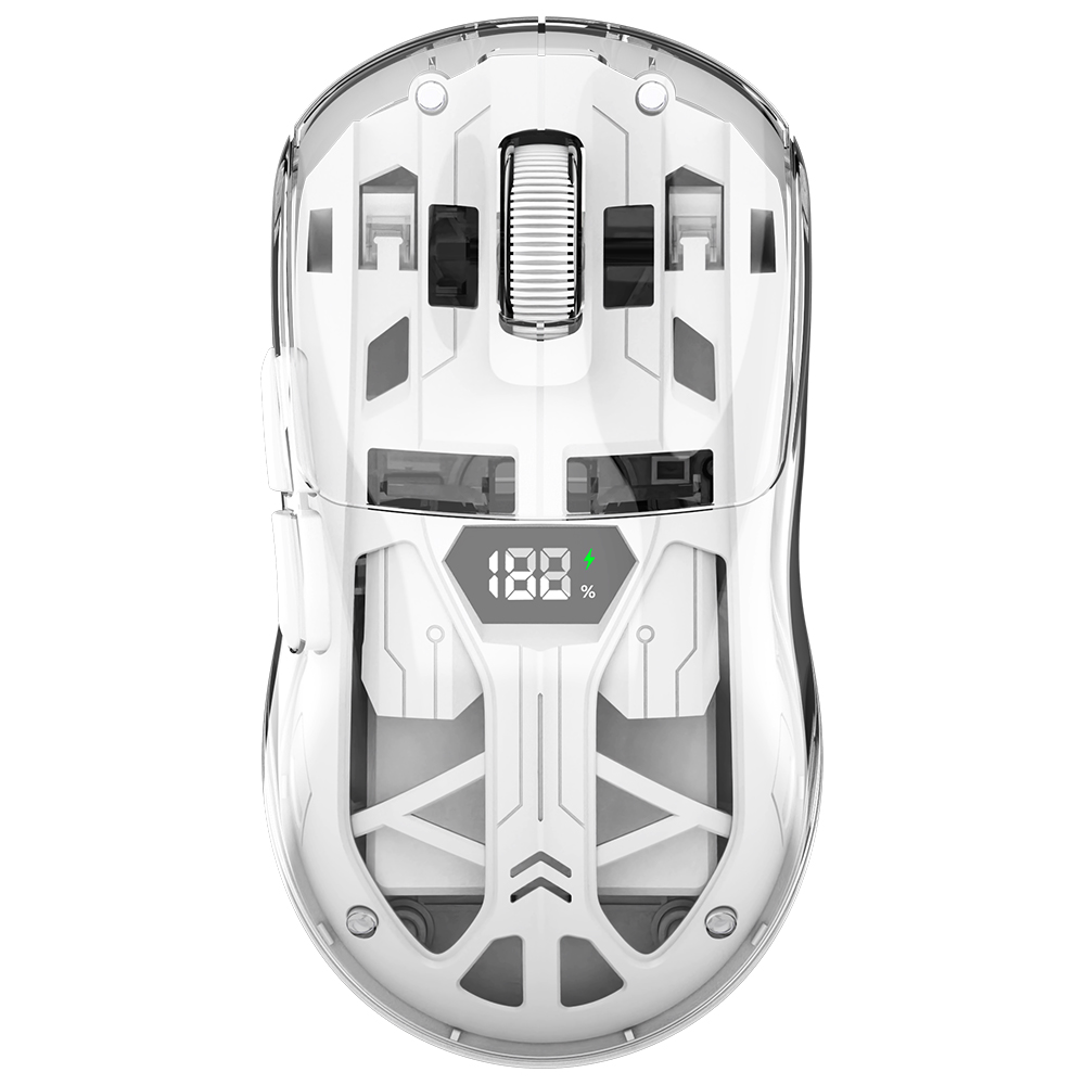 Zeus M14 Transparent Wireless Bluetooth Gaming Mouse With Battery Level ...