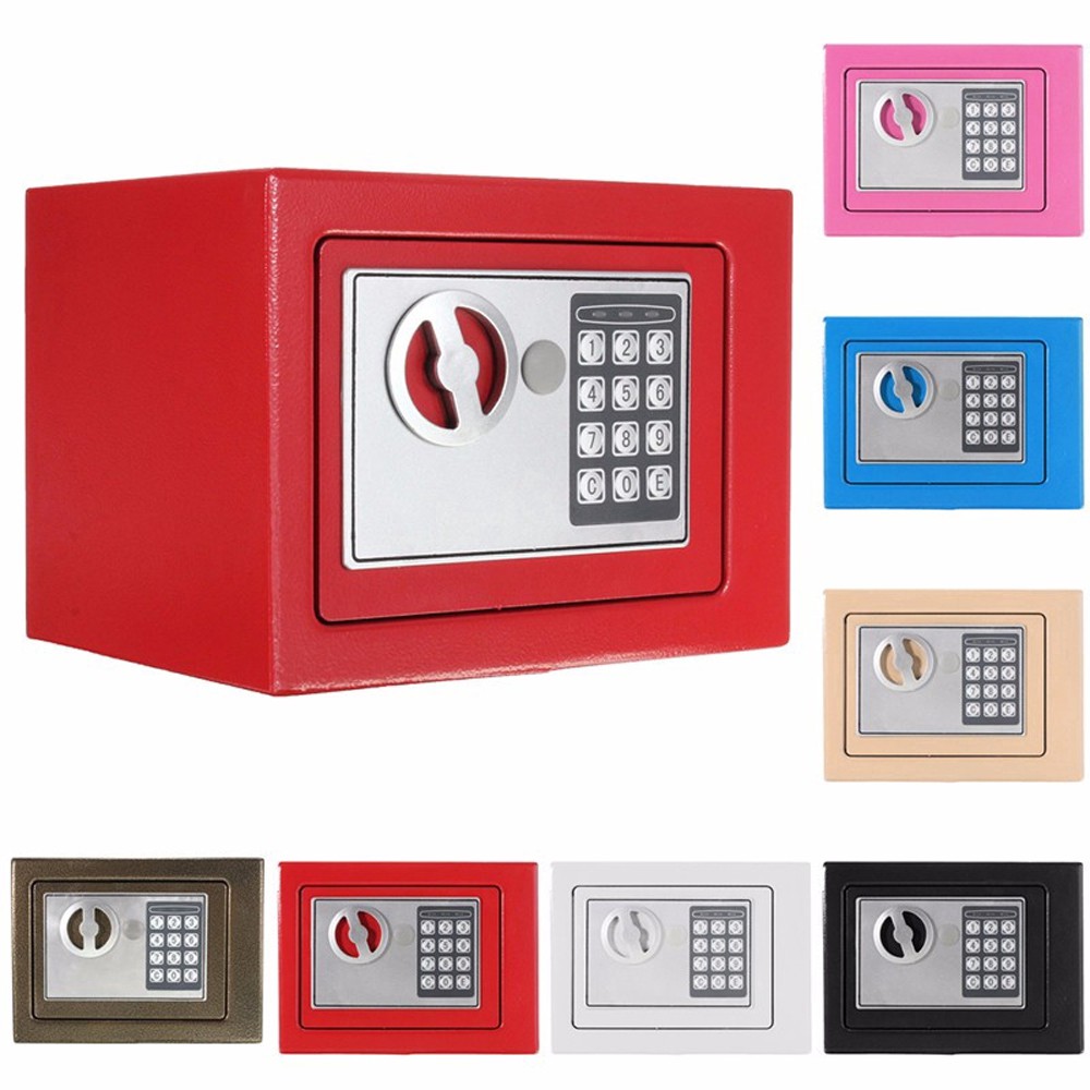 Fireproof Safe Box Cash Box Safety Vault Money Security Mini Strong Box ...