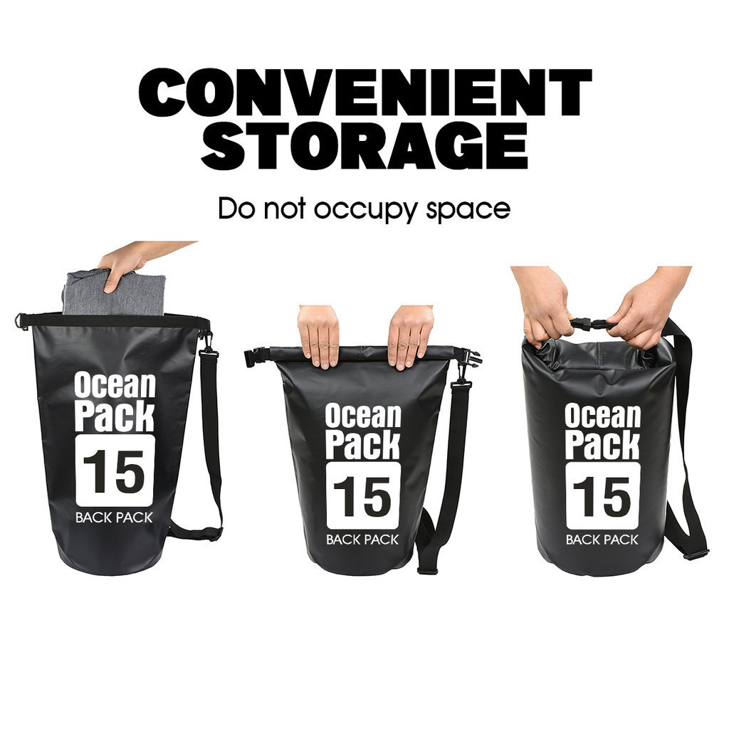 Go bag Dry Bag (2L 3L 5L 10L)Outdoor Waterproof Bag Size Ocean