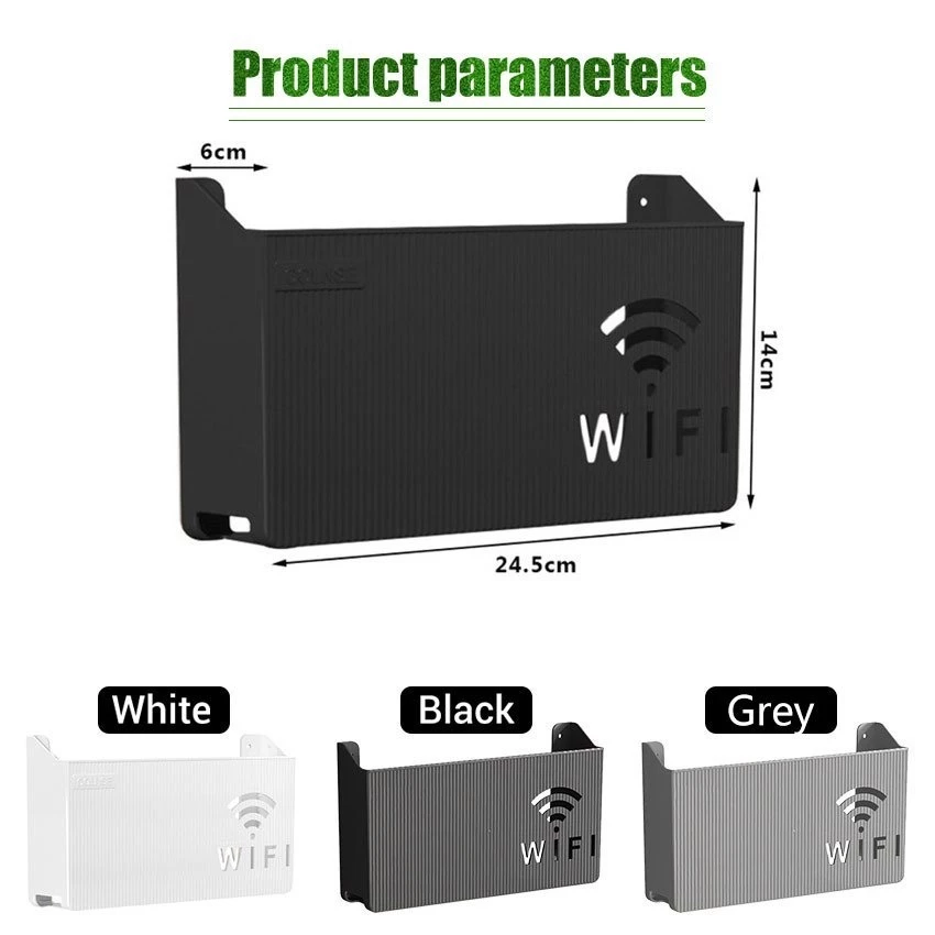 Wifi Shelf Set-top Box Rack TV Router Bracket Storage Box Wall ...