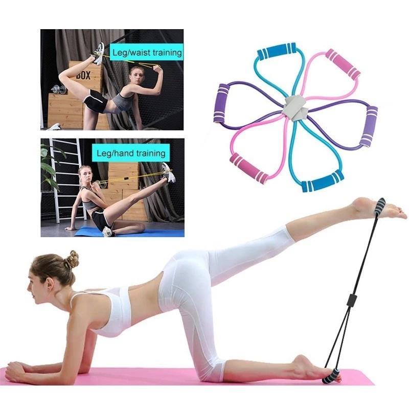 Multifunction Yoga Training Tension Rope / Sit-ups Fitness Workout Foot ...