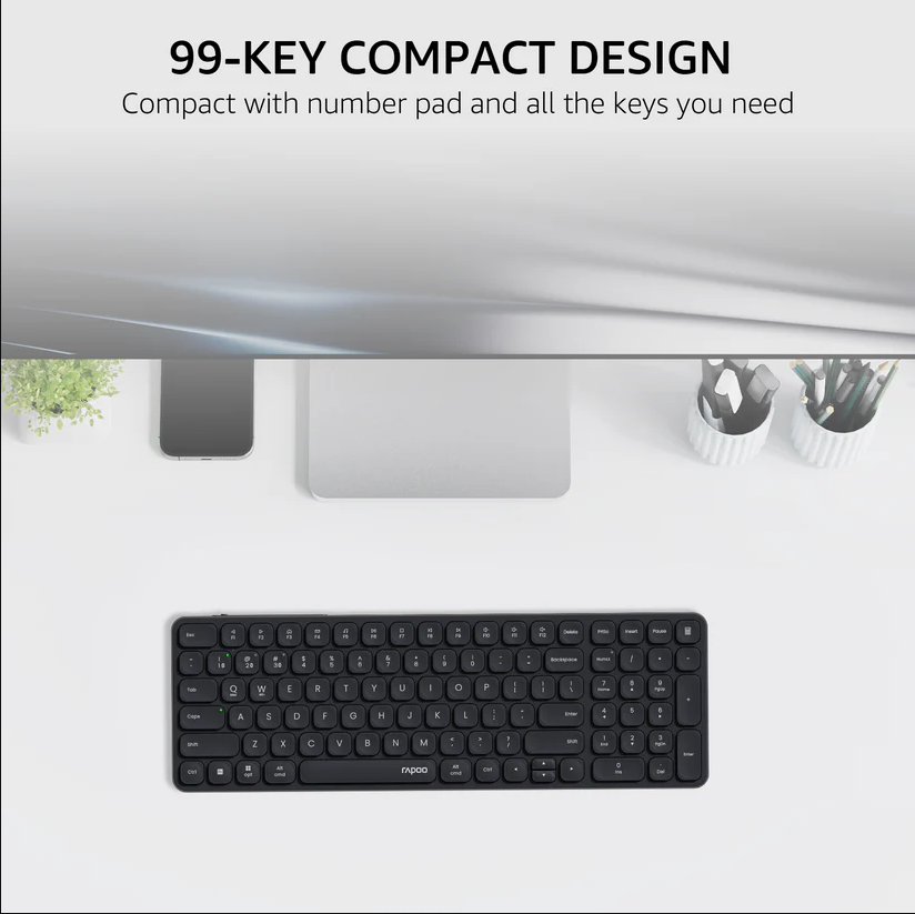 Rapoo E9350L Ultra-slim Multi-mode Rechargeable Wireless Keyboard ...