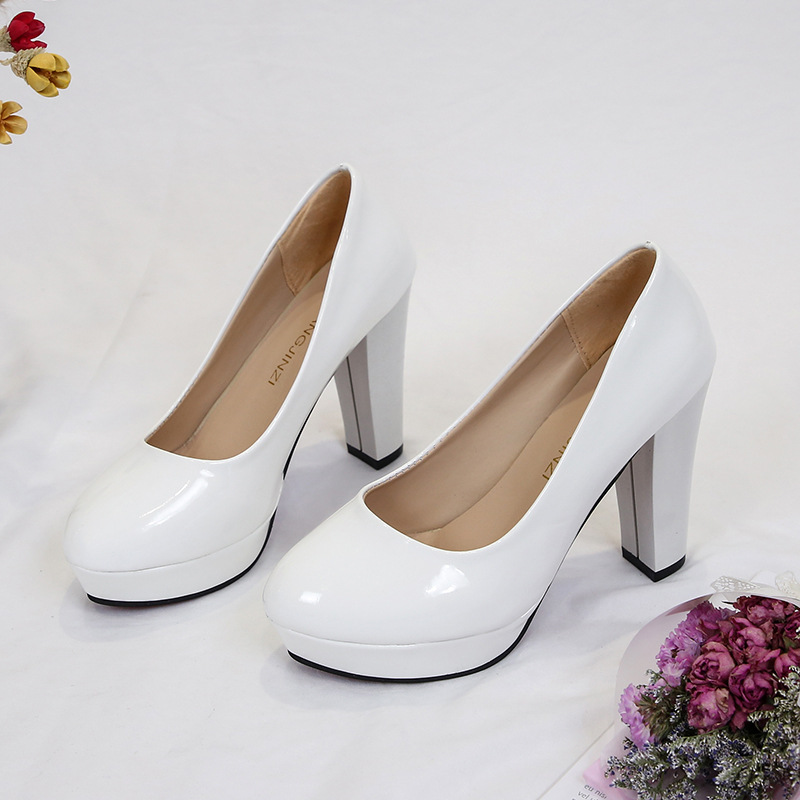 Size 35-42 Women‘s School Students Sandal Thick Heel High Heels Sexy ...
