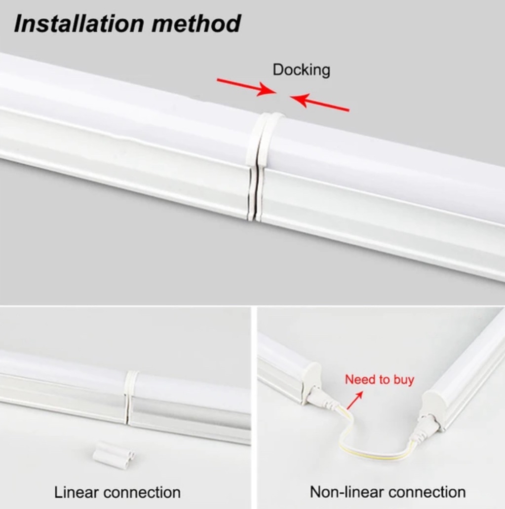 【COD & Ready 】T4 T5 T8 Tube Connector 10cm 30cm 150cm Cable With Switch ...
