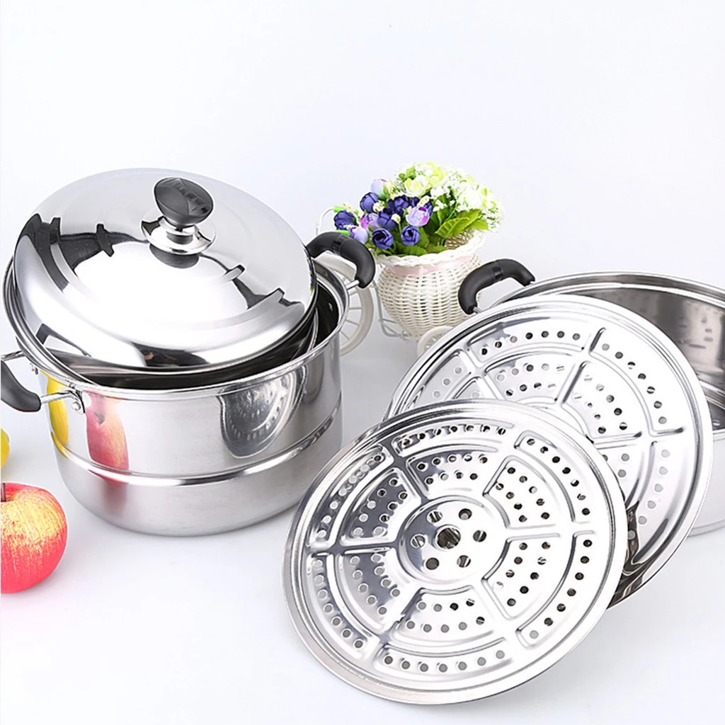 28cm 3-Layer Steamer - Sulit for Siomai, Fish & Ampalaya | Stainless ...