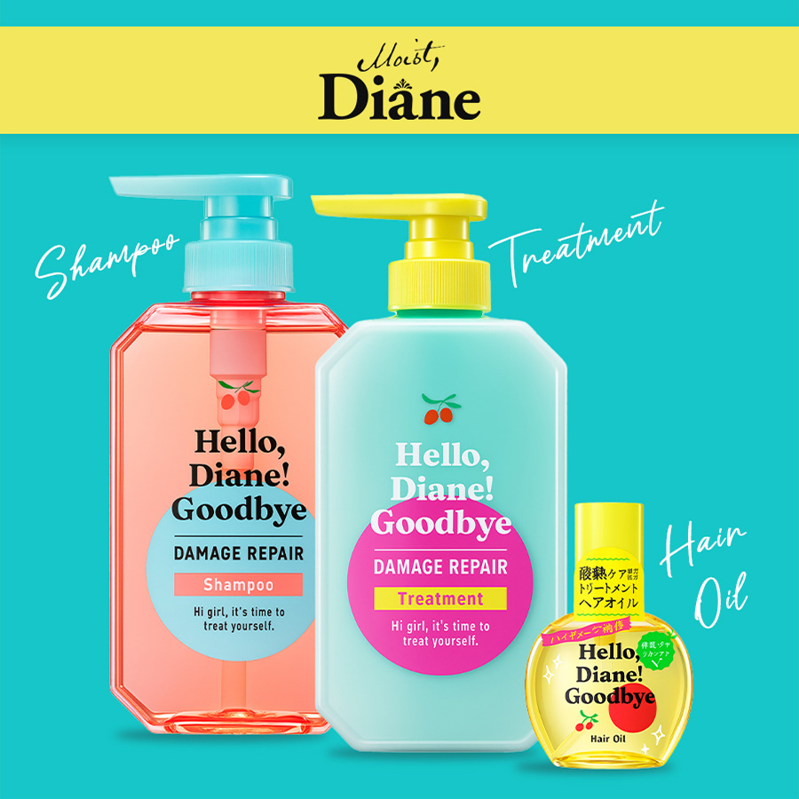 Hello, Diane! Goodbye Complete Set (Shampoo, Treatment & Hair Oil ...