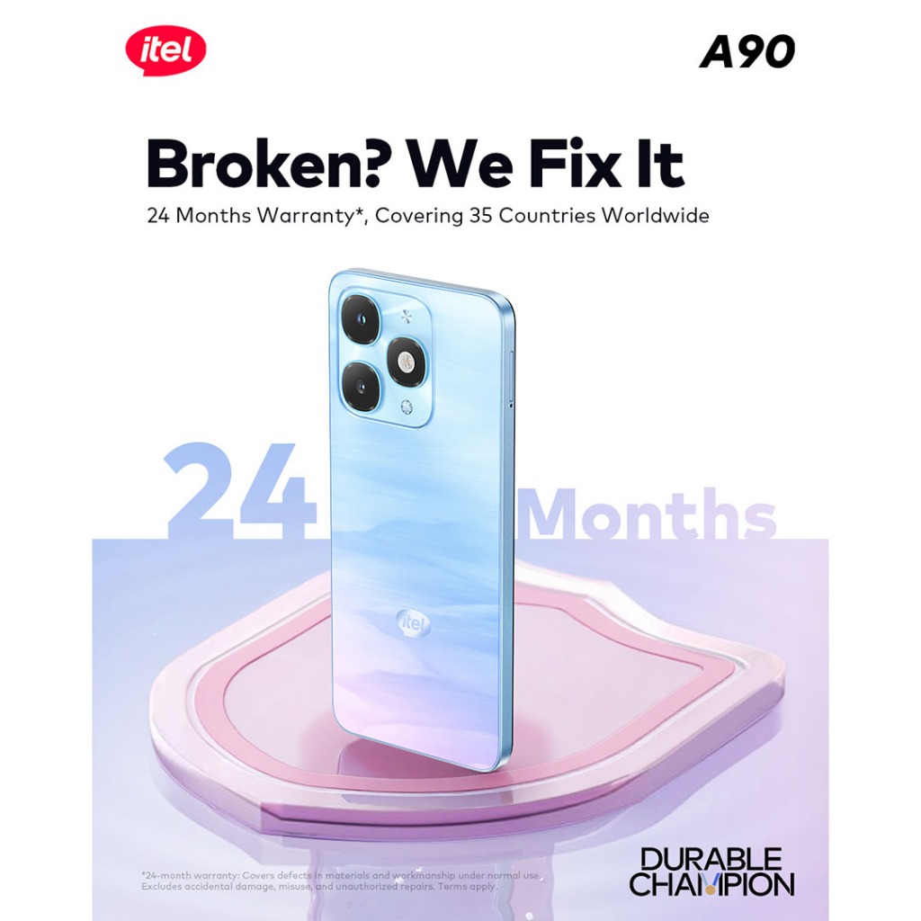 Itel A90 8GB (3+5GB Extended RAM) + 64 ROM | IP54 | 90Hz 6.6