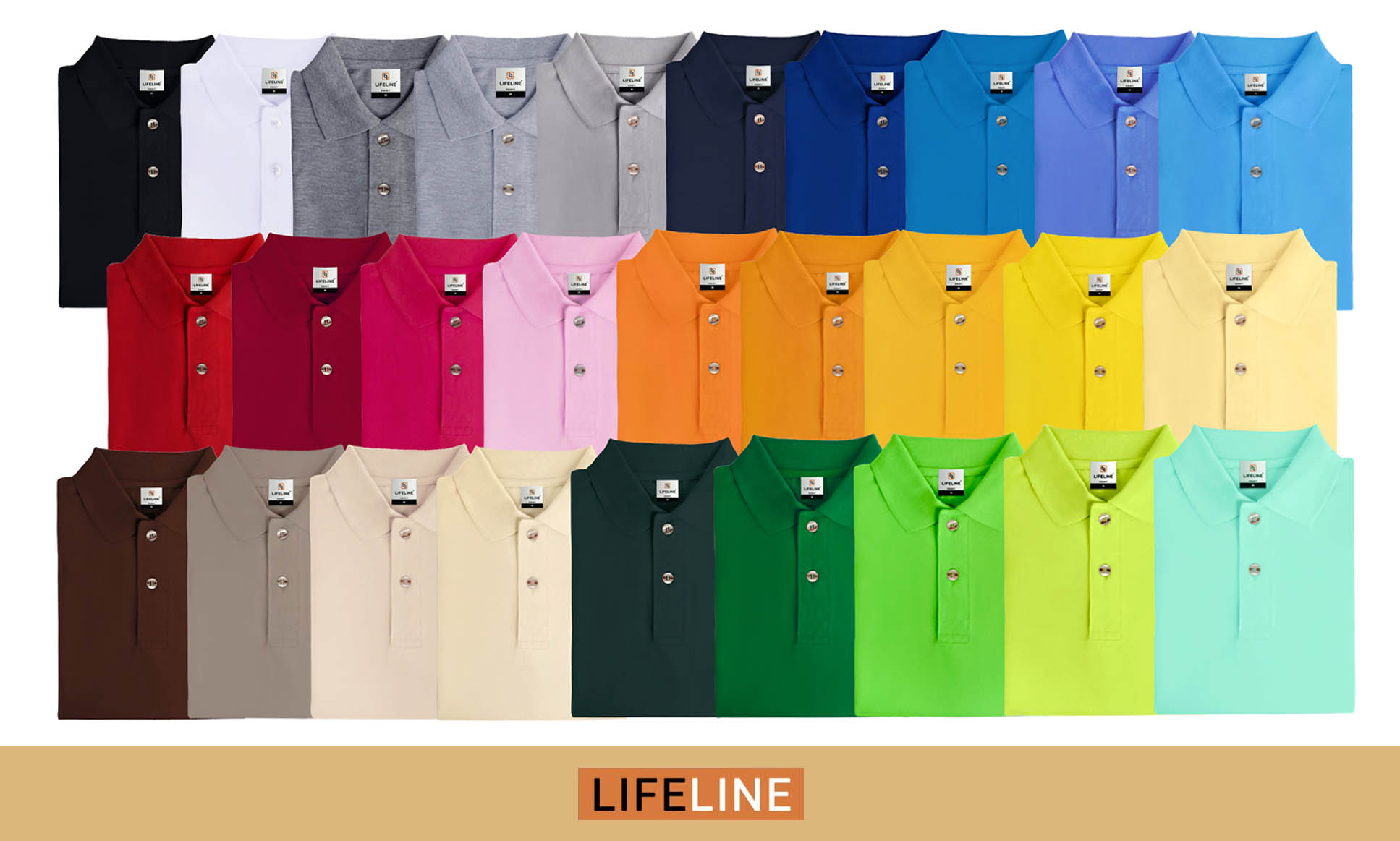 LIFELINE Men's Polo Shirt – Classic Fit, Premium Cotton, Stylish