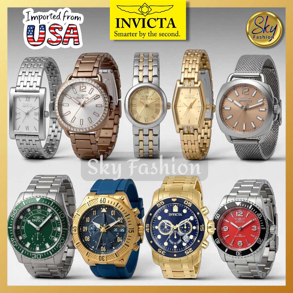 USA Original Invicta Stainless Steel Flame Fusion Crystal Gold SIlver ...