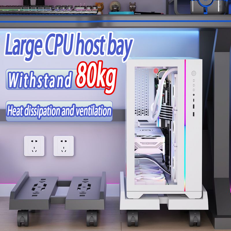 HOT Desktop CPU Stand Computer Case Storage Bracket with Caster ...