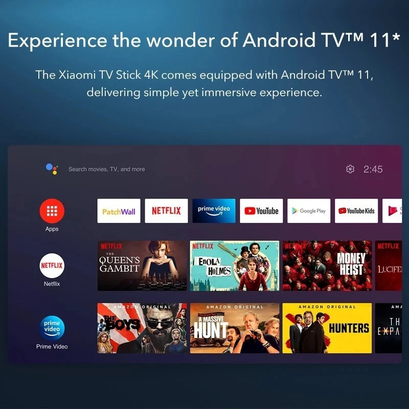 Smart TV Stick 4K HD Android 13.08G+128G TV Box 2.4G/5G Wifi With ...