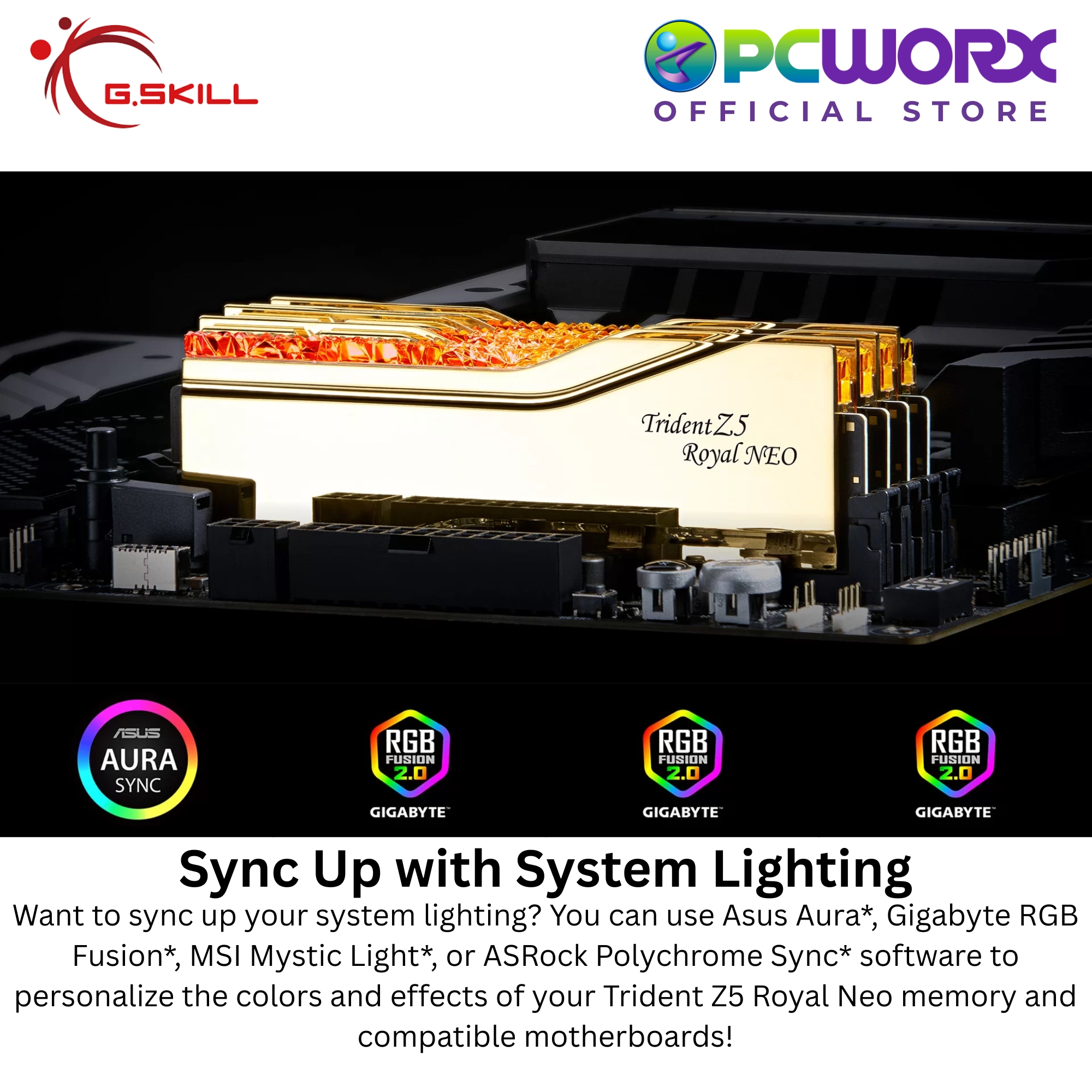 G.SKILL TRIDENT Z5 ROYAL NEO F5-6000J2836G16GX2-TR5NS 32GB RAM 4800MHZ ...