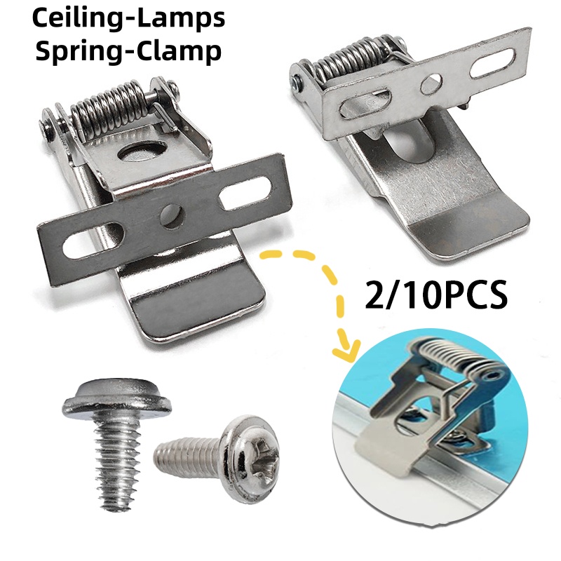 10PCS LED Ceiling Lamps Spring Clamp 51MM Downlight Spring Clips for ...