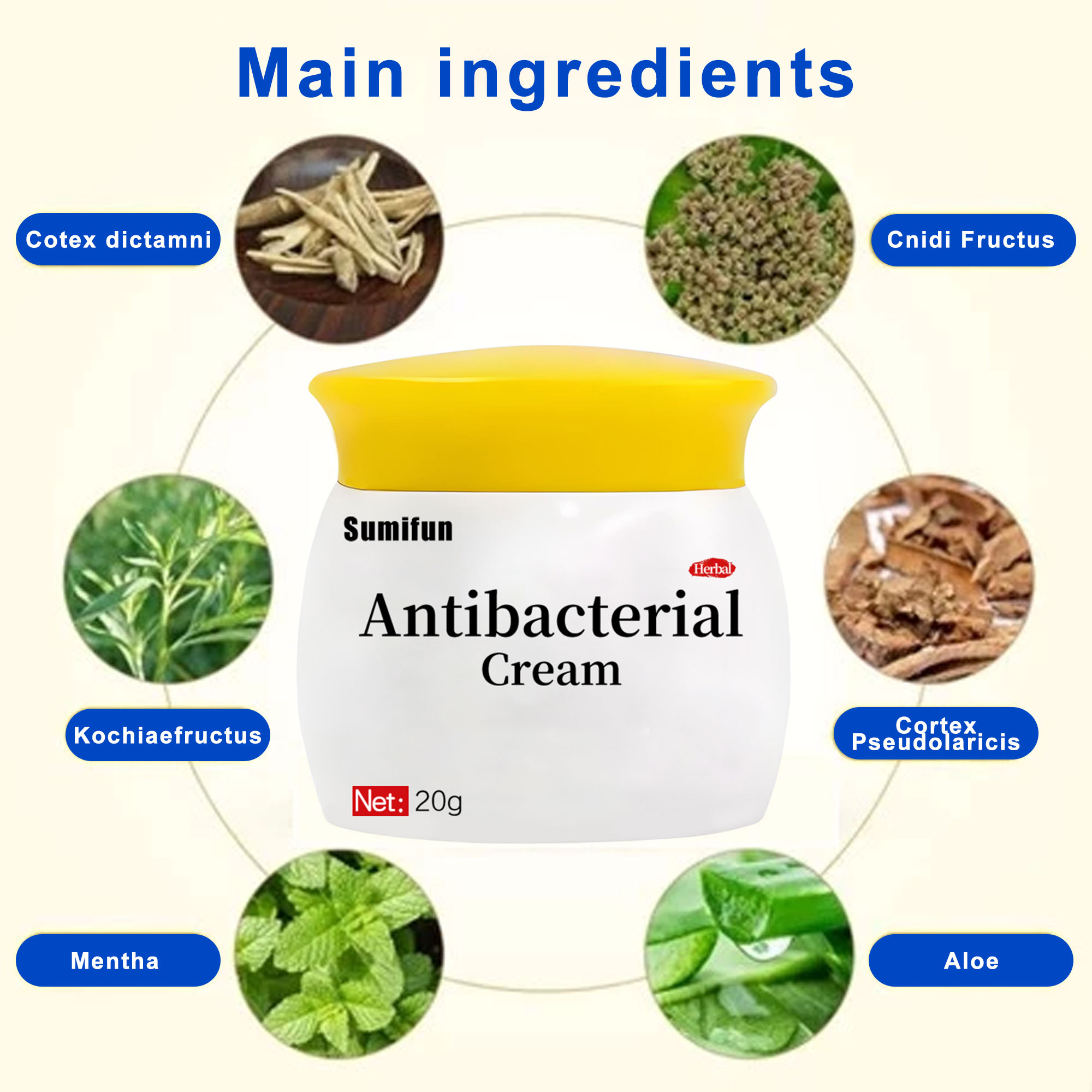 Sumifun Antibacterial Cream Original Children Adult Senior Skin Itching ...