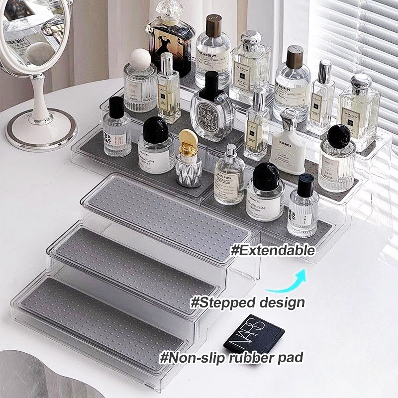 Scalable Perfume Manager 3-Layer Ladder Rack Dresser Makeup Lipstick ...