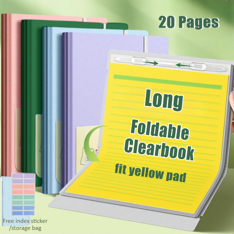Long Foldable Clearbook Khaki Clear Book Presentation Book File Folder ...