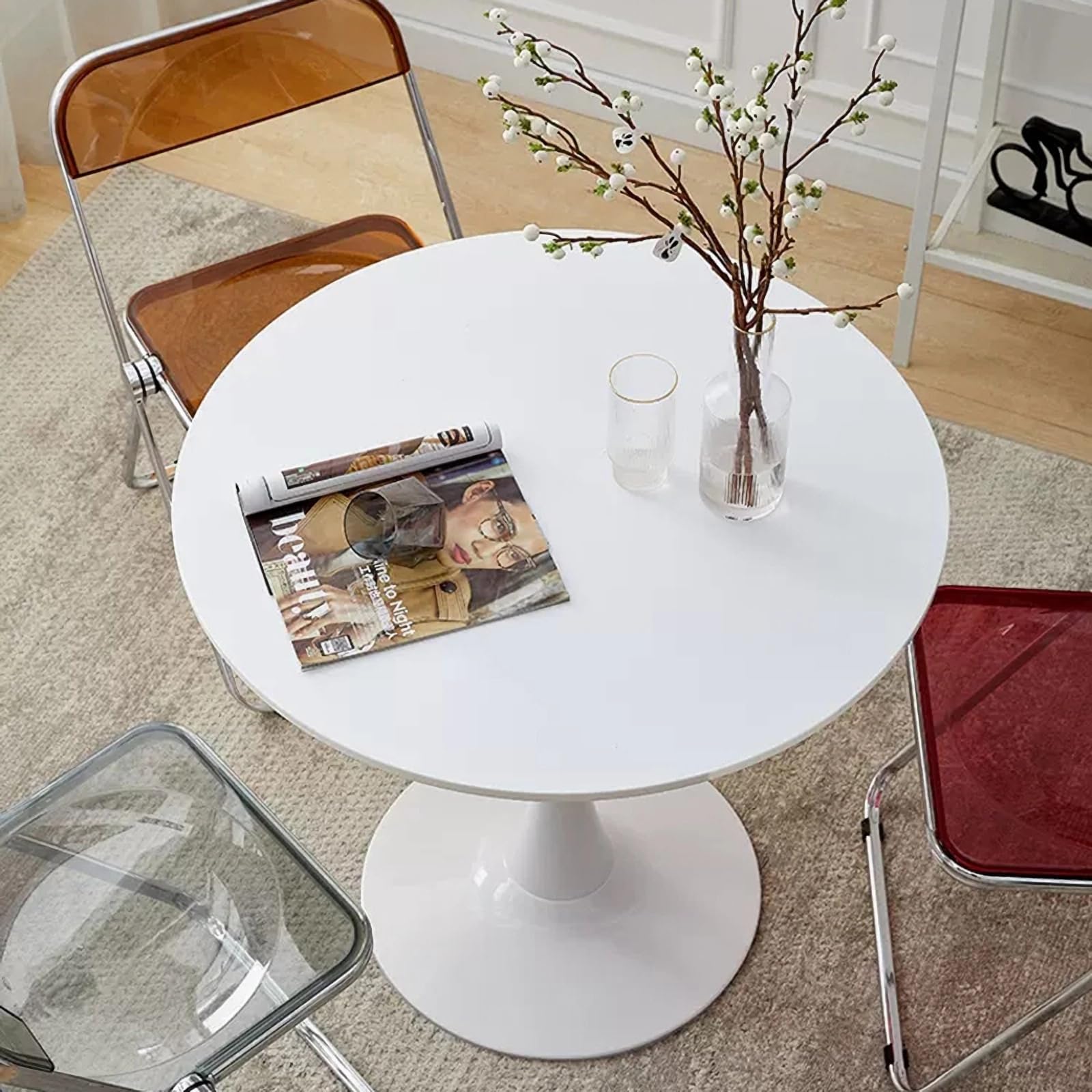 Keycool 70CM Dining Table European Coffee Table Small Round Table ...