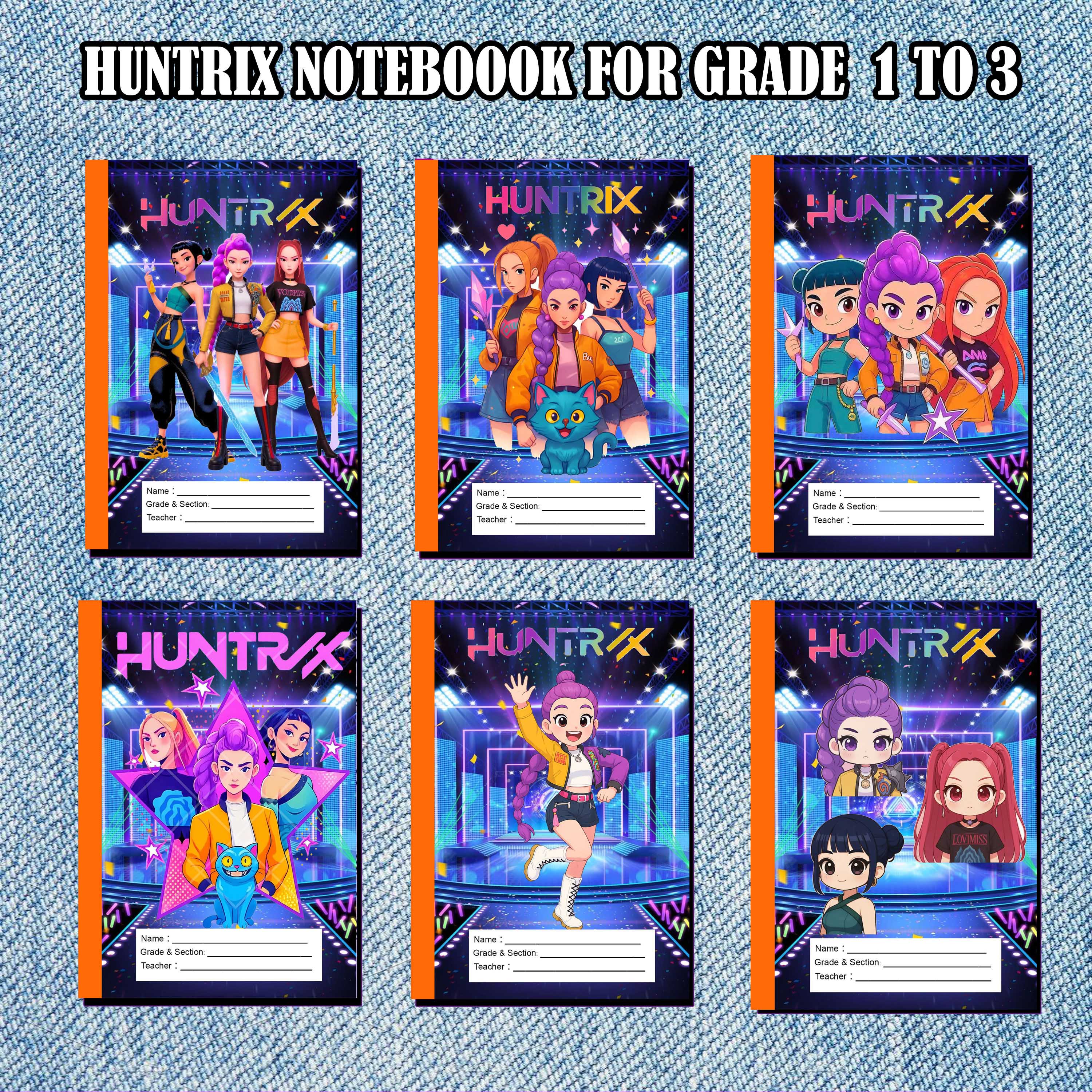 CUSTOMIZED GOLDEN HUNTRIX NOTEBOOK (6PCS) | Shopee Philippines