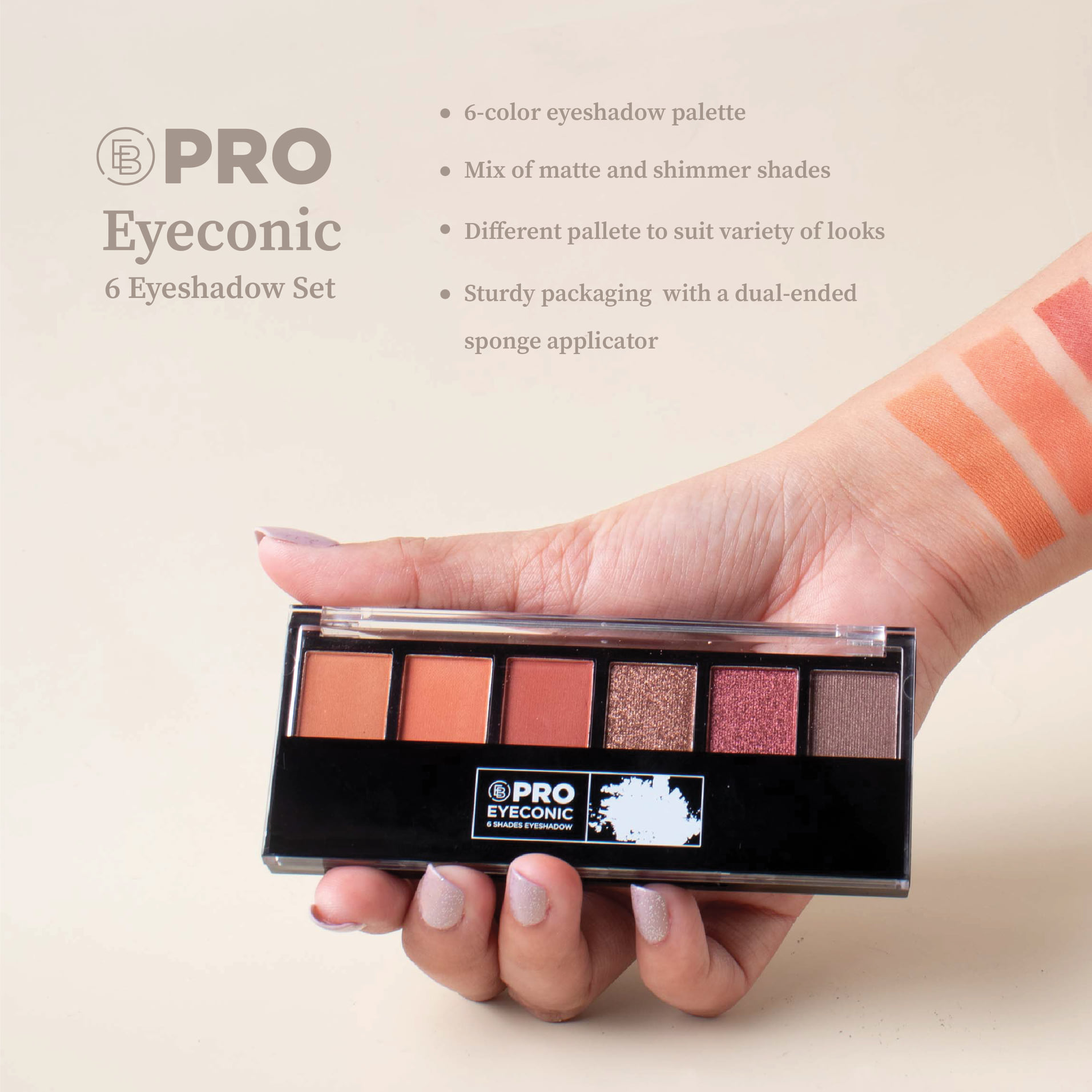 EB Pro Eyeconic 6 Eyeshadow Set 6.8g [Eyeshadow Palette, Multi use ...