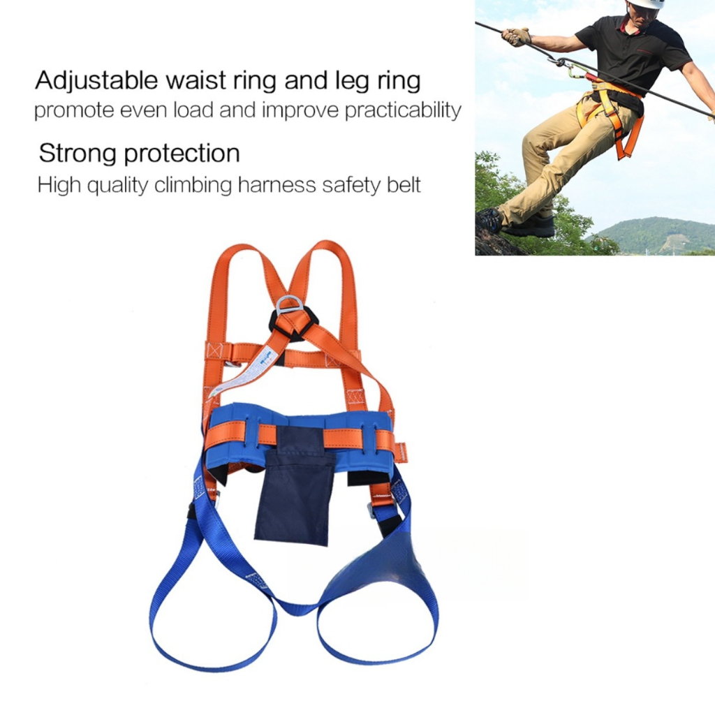 Adjustable Full Body Fall Protection Harness with Rescue Belt & Hook ...