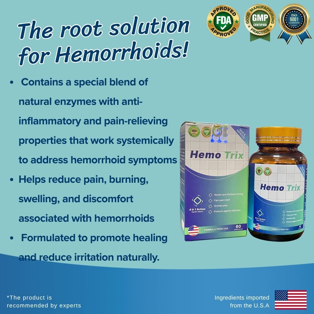 Hemo Trix Herbal Capsules – Effective Internal & External Hemorrhoid ...