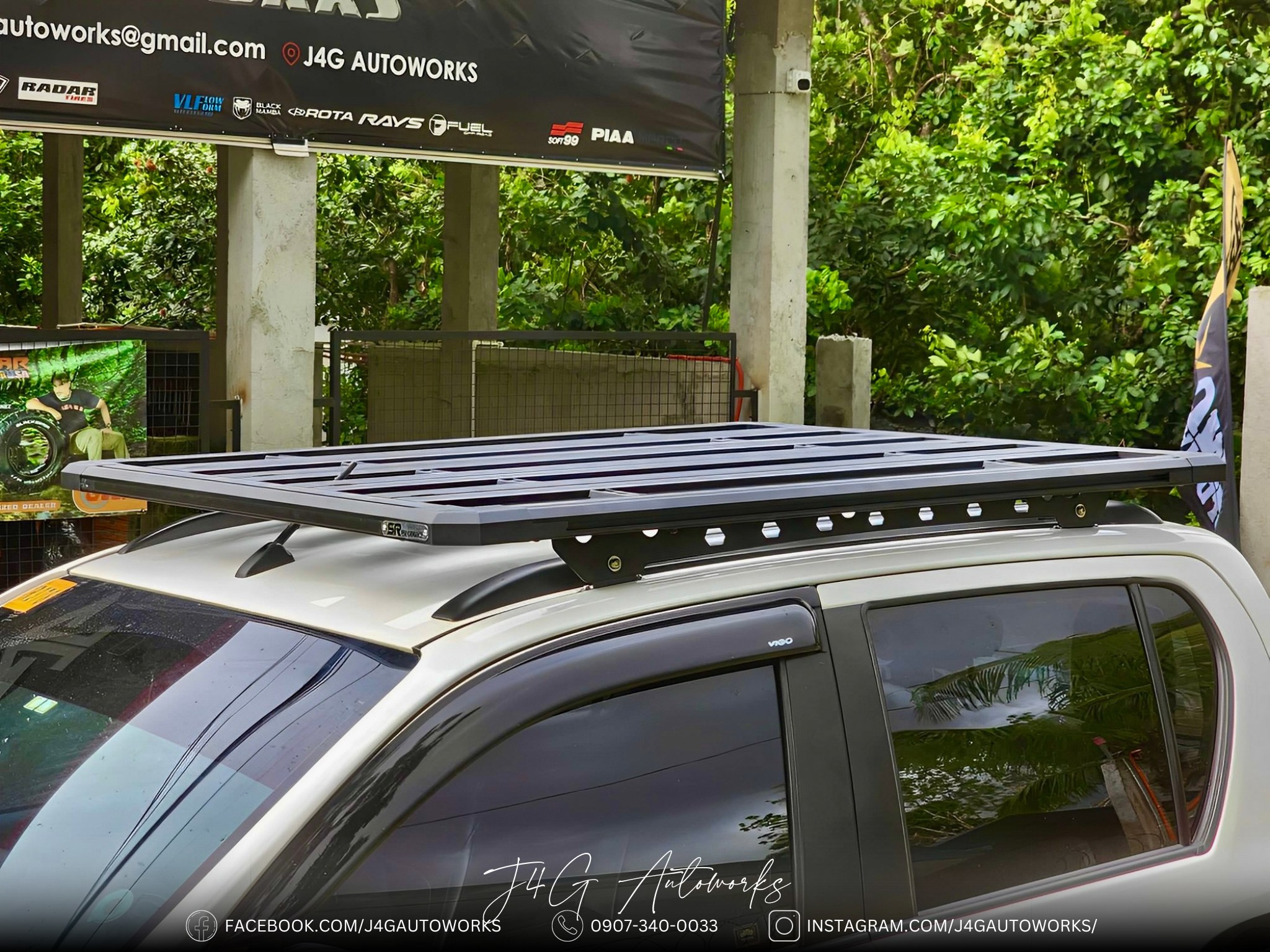 SR Slim Rack Flat Roof Rack Topload Luggage Carrier for Hilux Revo ...