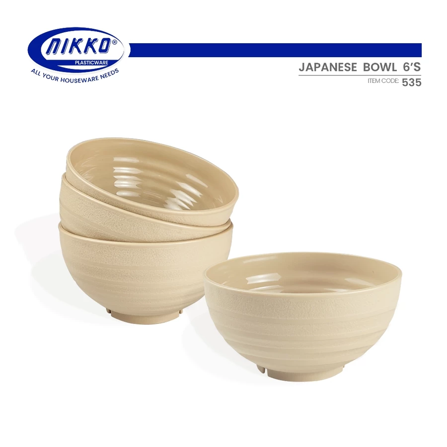 NIKKO Premium Japanese Bowl Set of 6 for Noodles Soup Rice and Fruit ...