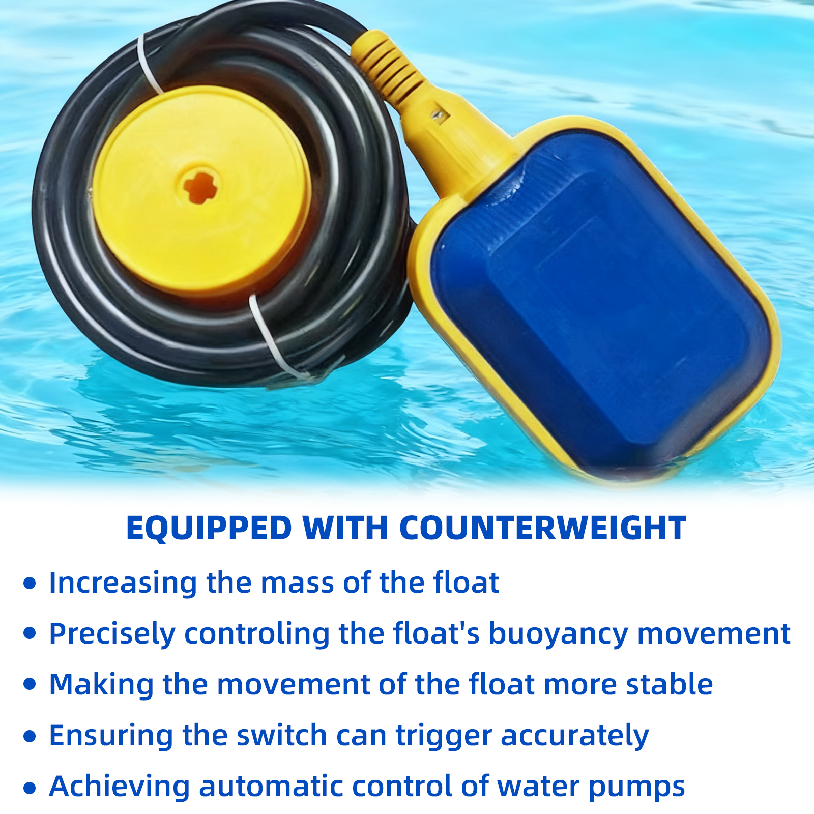 Cable Type Float Switch Liquid Fluid Water Level Controller Sensor ...