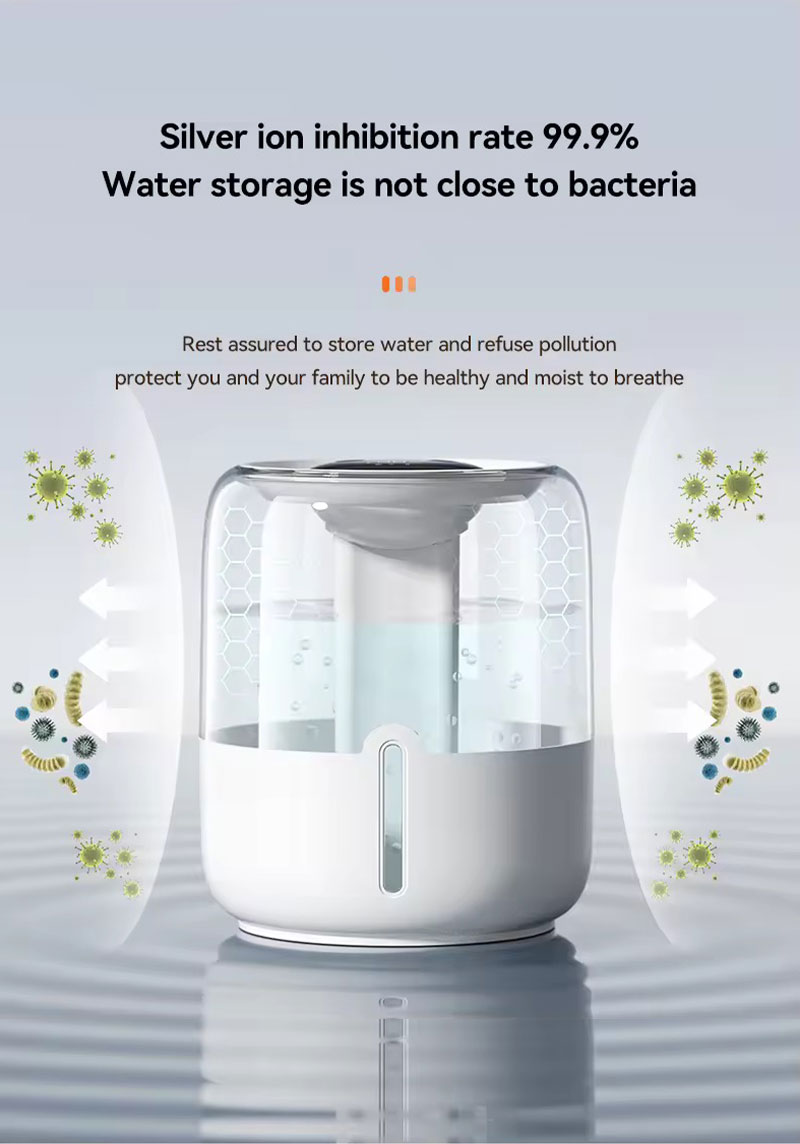 Rechargeable Humidifier For Room Purifier 99.9% Antibacterial Diffuser ...