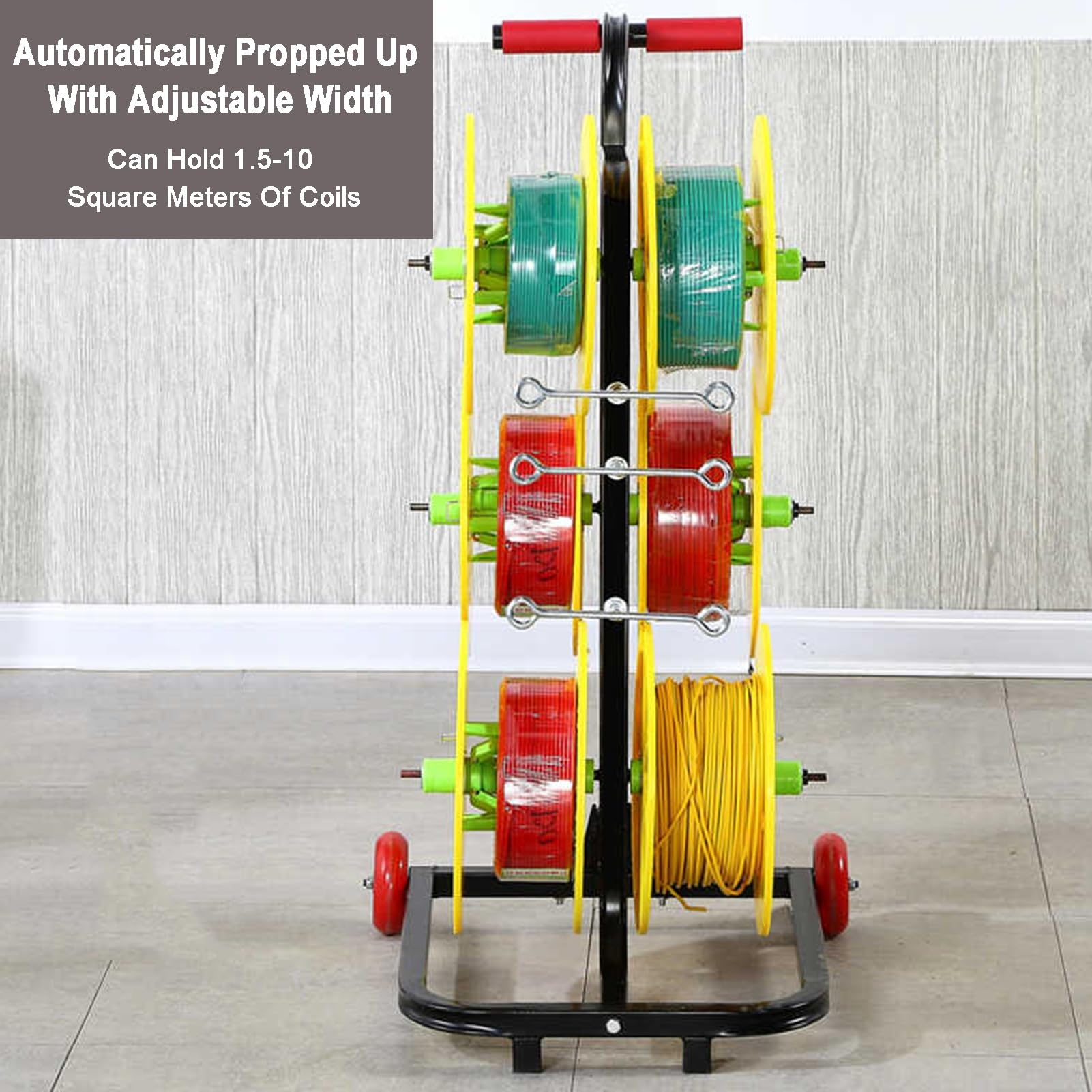 DEKES Wire Spool Rack,Spool Dispenser with Pulley and Handle,Heavy Duty ...