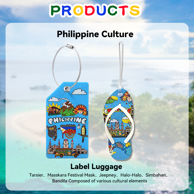 Label Luggage Masskara Festival Mask+Jeepney Tag Travel Suitcase Bag ...