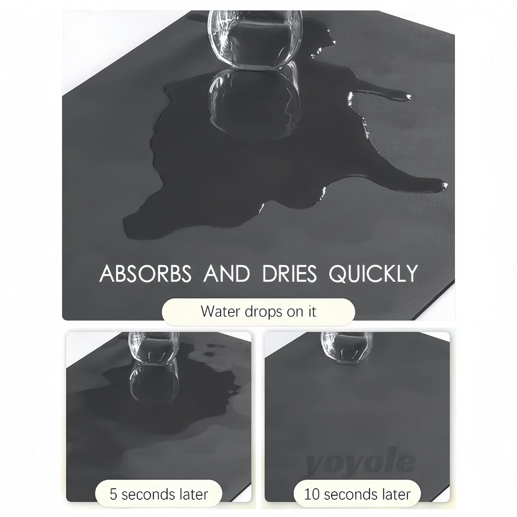 Kitchen Practical Absorbent Mat Non-slip Drying Mat Kitchen Washable ...