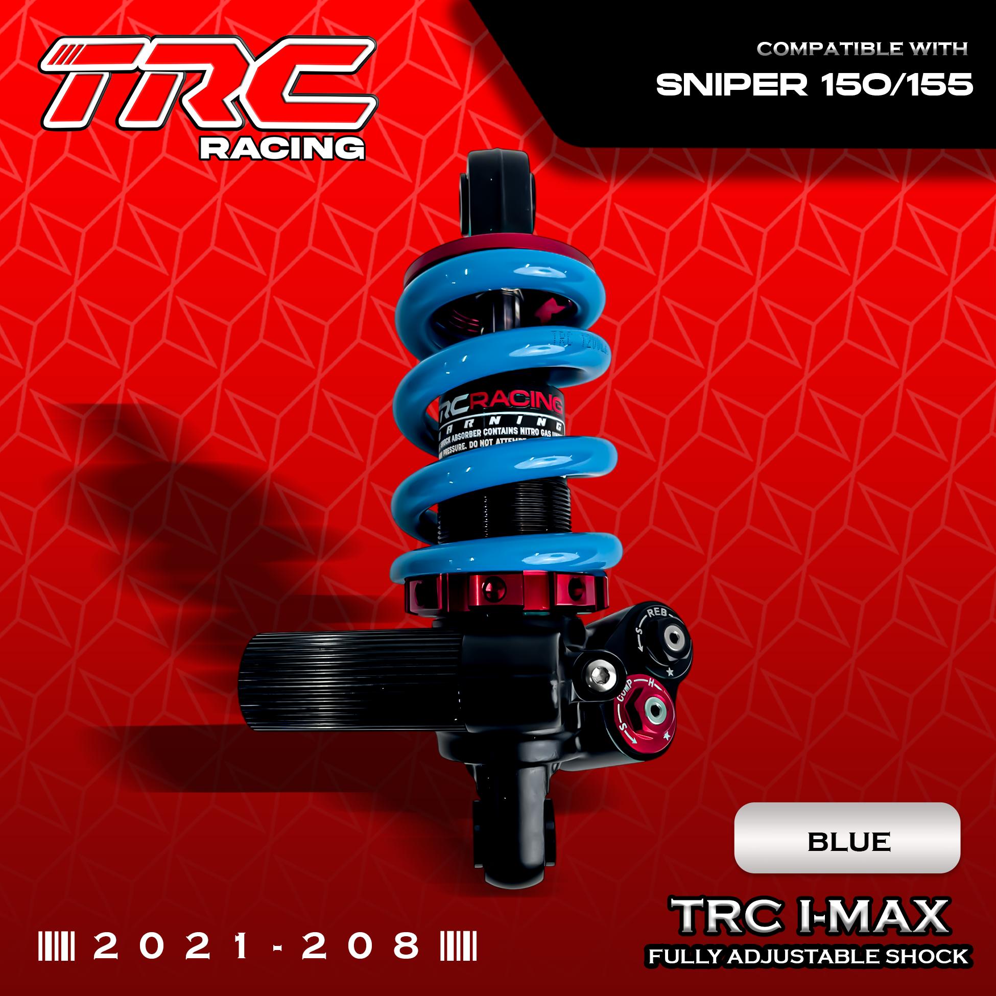 TRC RACING SNIPER 150/155 I-MAX SERIES FULLY ADJUSTABLE REAR SHOCK 2021 ...